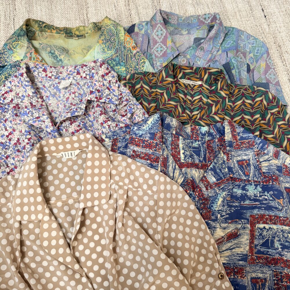 短版雪紡花襯衫