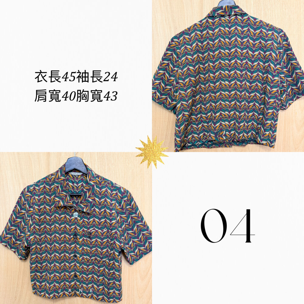 短版雪紡花襯衫