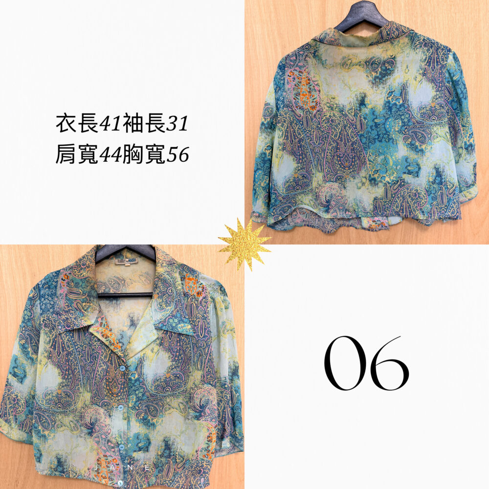 短版雪紡花襯衫